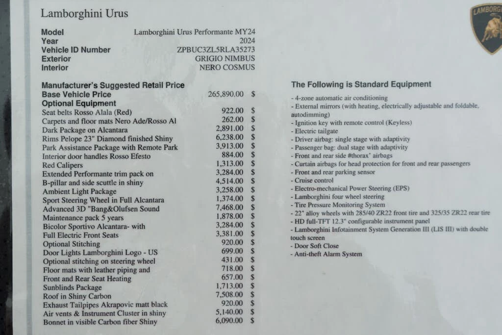 2024 Lamborghini Urus Performante - Image 24 of 31