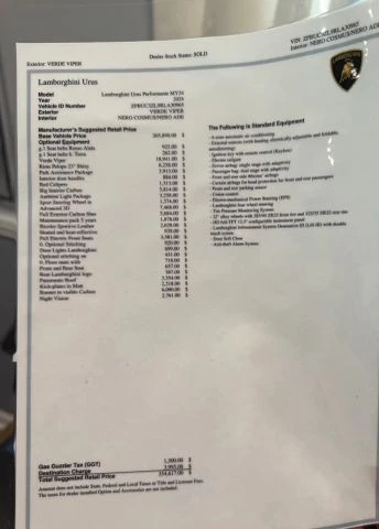 2024 Lamborghini Urus Performante - Image 2 of 2