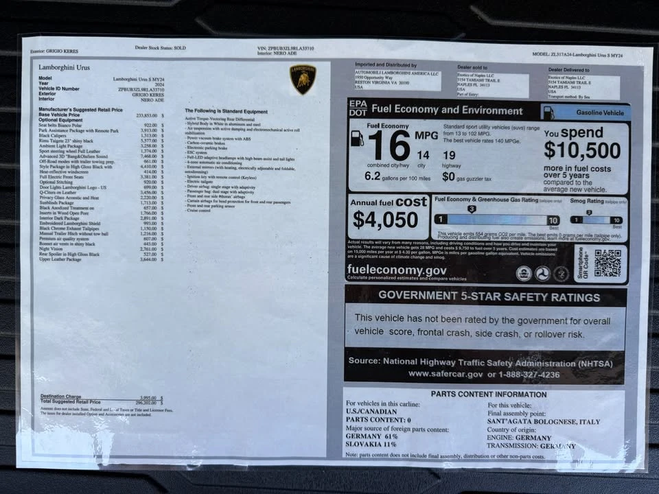 2024 Lamborghini Urus S - Image 11 of 18