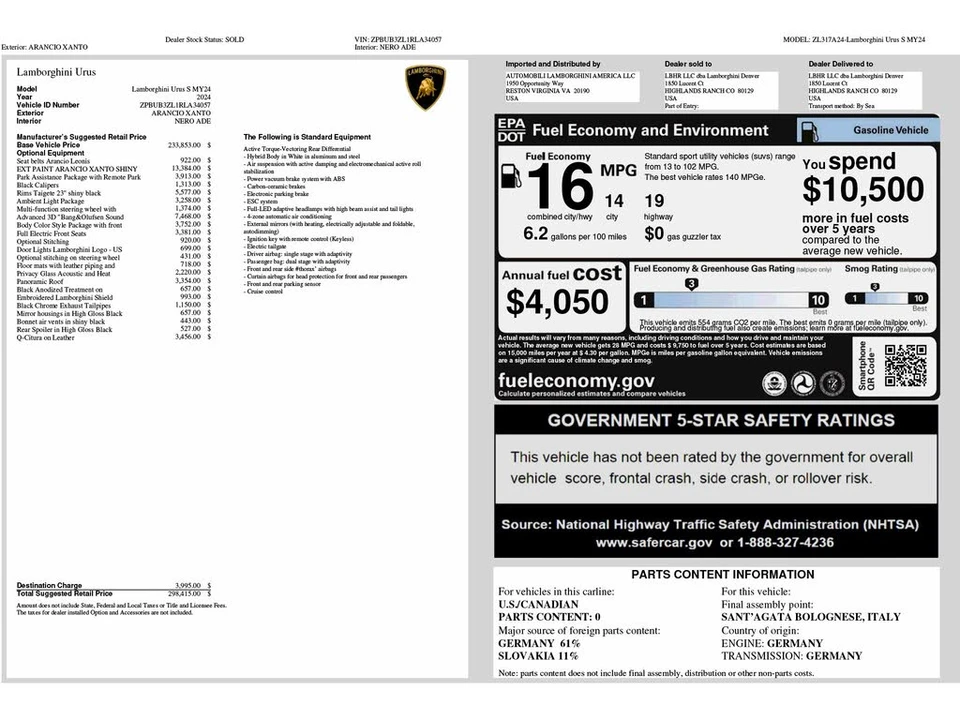 2024 Lamborghini Urus S - Image 6 of 31