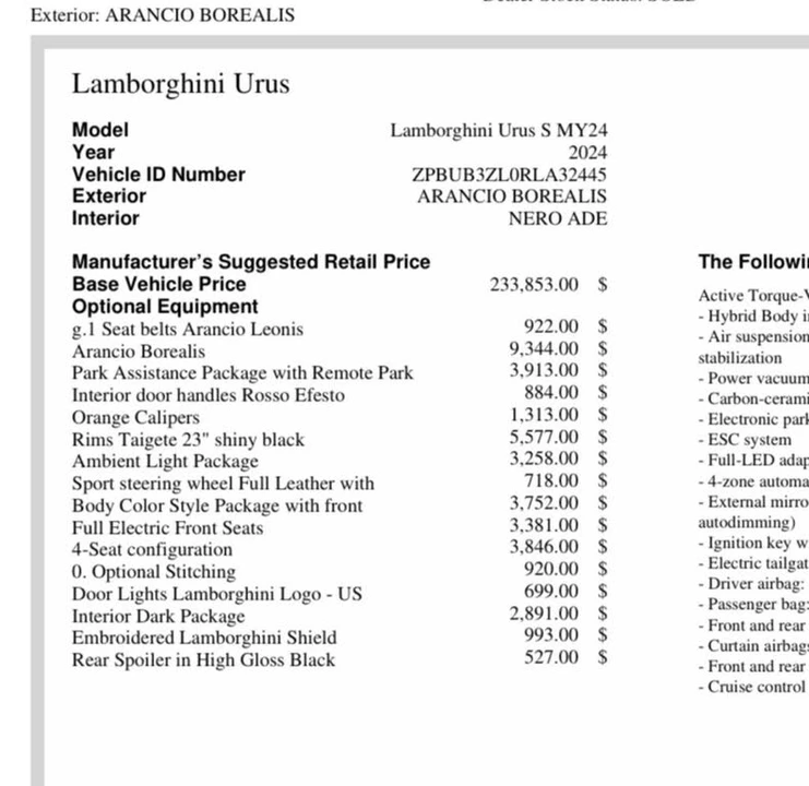 2024 Lamborghini Urus S - Image 2 of 31