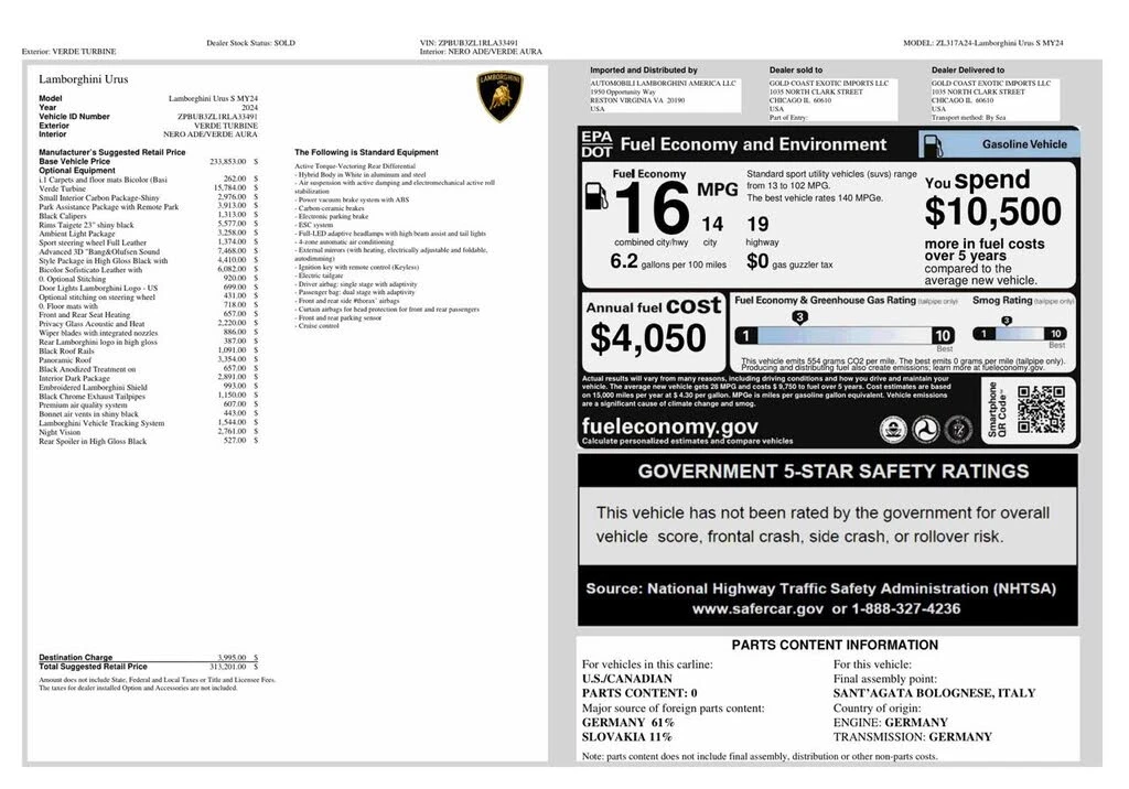 2024 Lamborghini Urus S - Image 31 of 31
