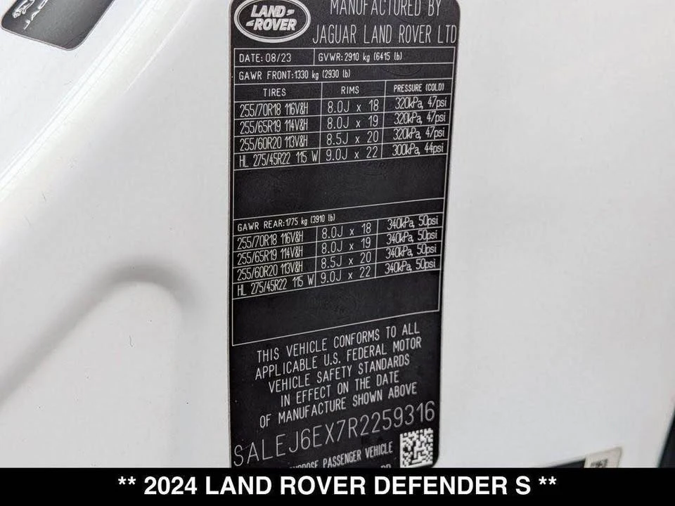 2024 Land Rover Defender L663 - Image 20 of 20