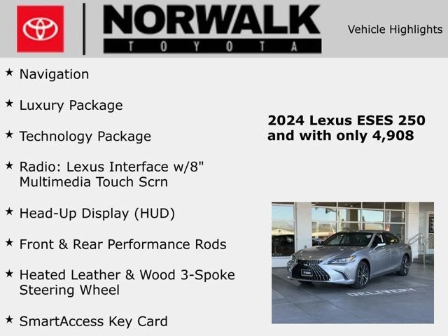 2024 Lexus ES 7th Gen - Image 10 of 21