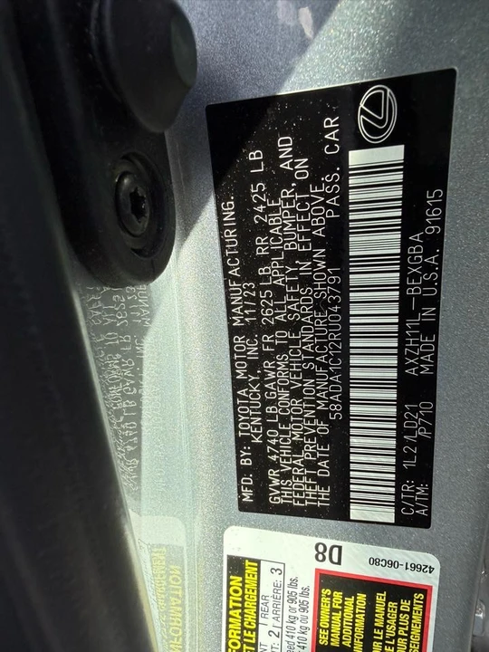 2024 Lexus ES 7th Gen - Image 18 of 18