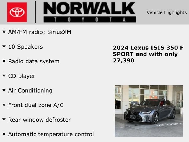 2024 Lexus IS 3rd Gen - Image 10 of 12