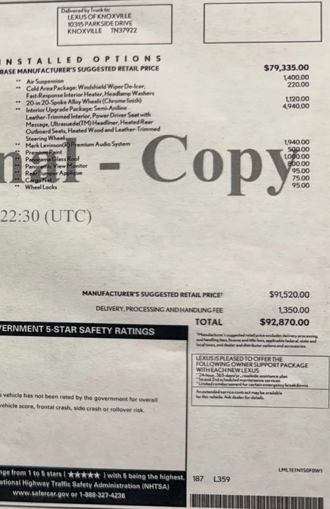 2024 Lexus LS 5th Gen - Image 15 of 15