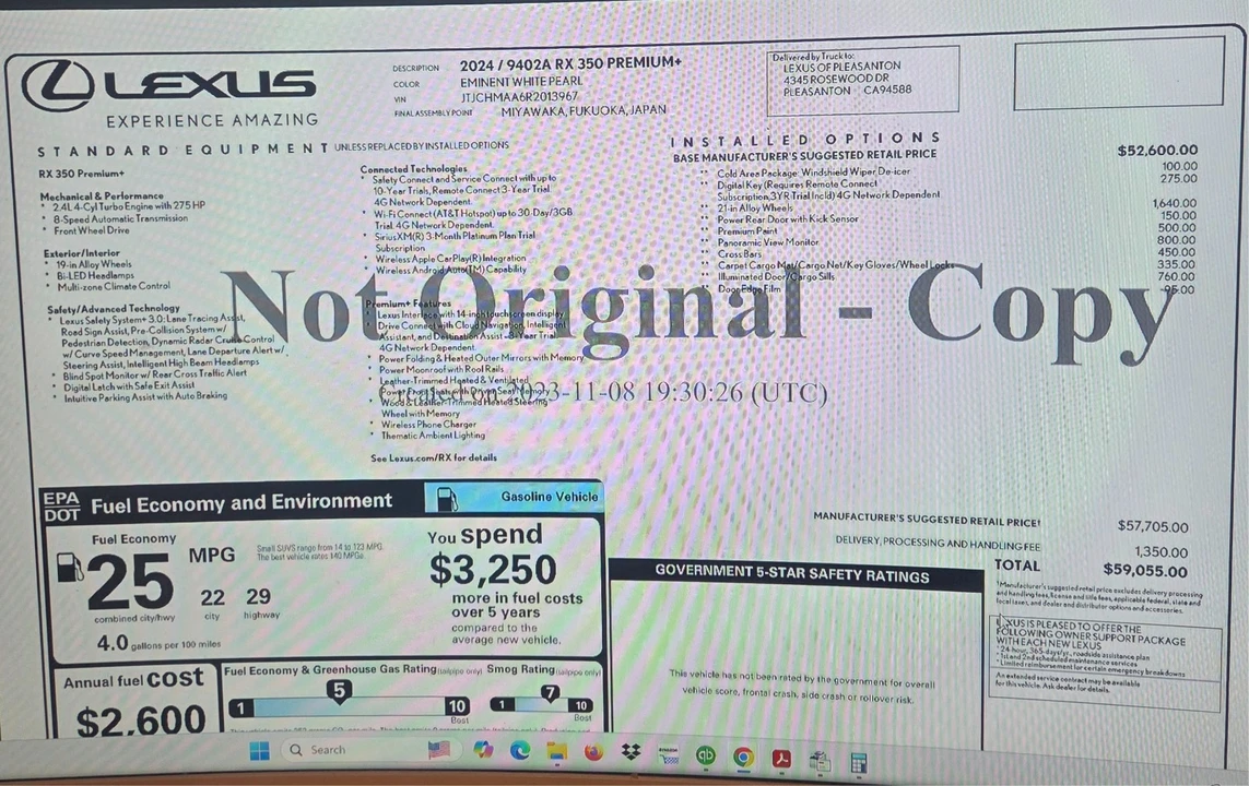 2024 Lexus RX 5th Gen - Image 21 of 21
