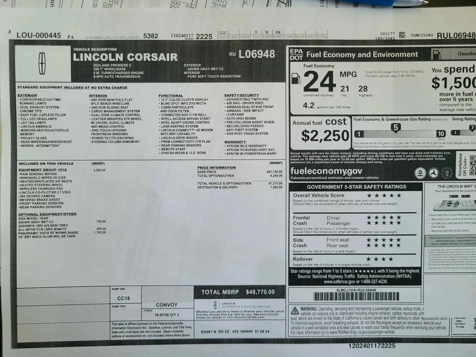 2024 Lincoln Corsair - Image 26 of 26