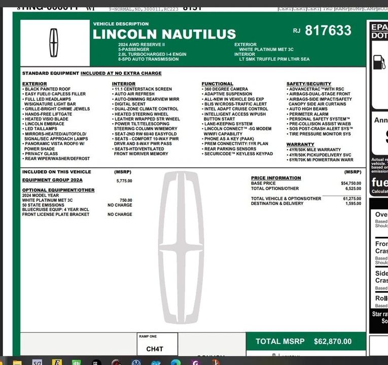 2024 Lincoln Nautilus - Image 26 of 26