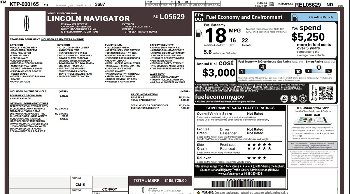 2024 Lincoln Navigator 4th Gen - Image 11 of 21