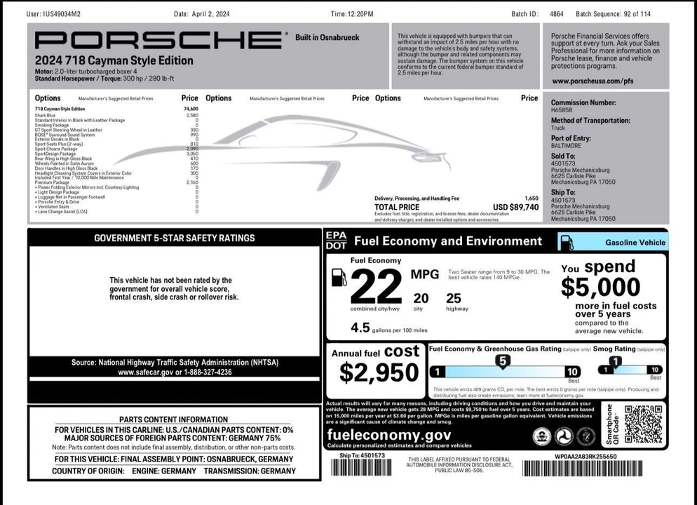 2024 Porsche - Image 16 of 16