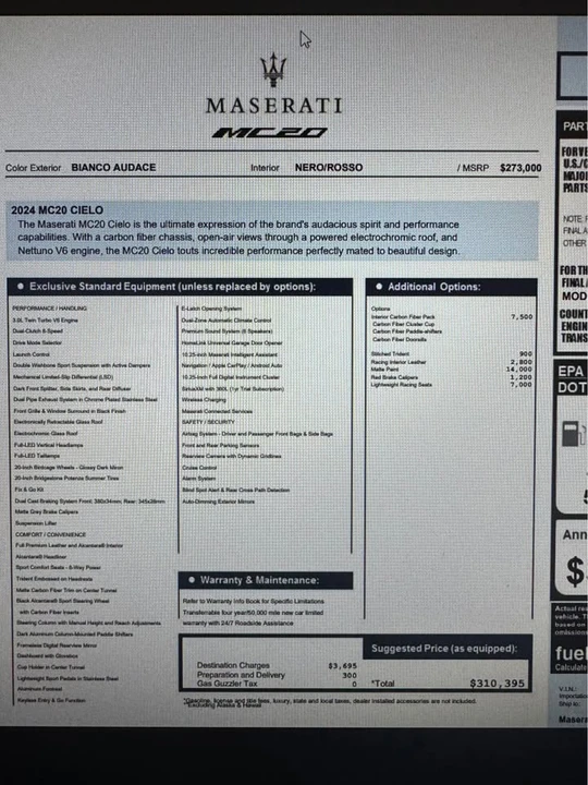 2024 Maserati MC20 Cielo - Image 9 of 9