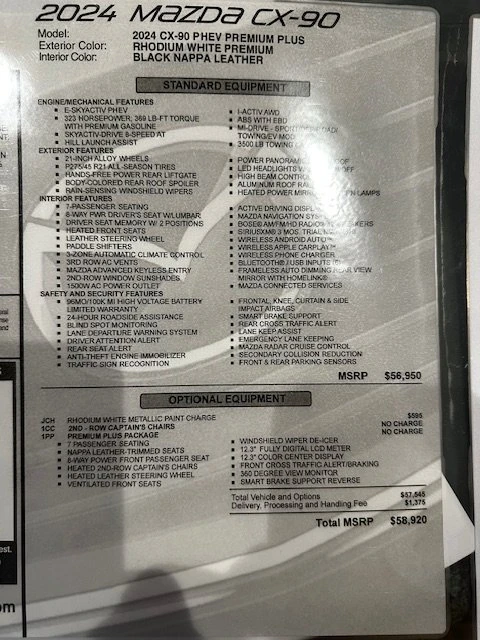 2024 Mazda CX-90 - Image 7 of 15