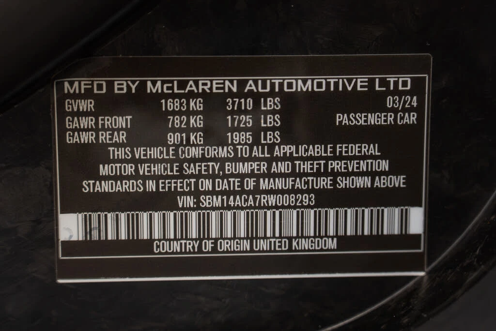 2024 McLaren 750S Coupe - Image 9 of 19