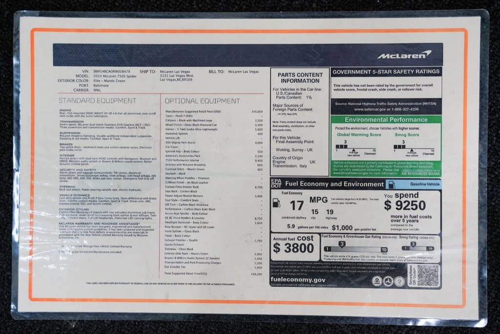 2024 McLaren 750S Spider - Image 3 of 31