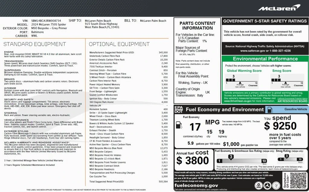 2024 McLaren 750S Spider - Image 29 of 29