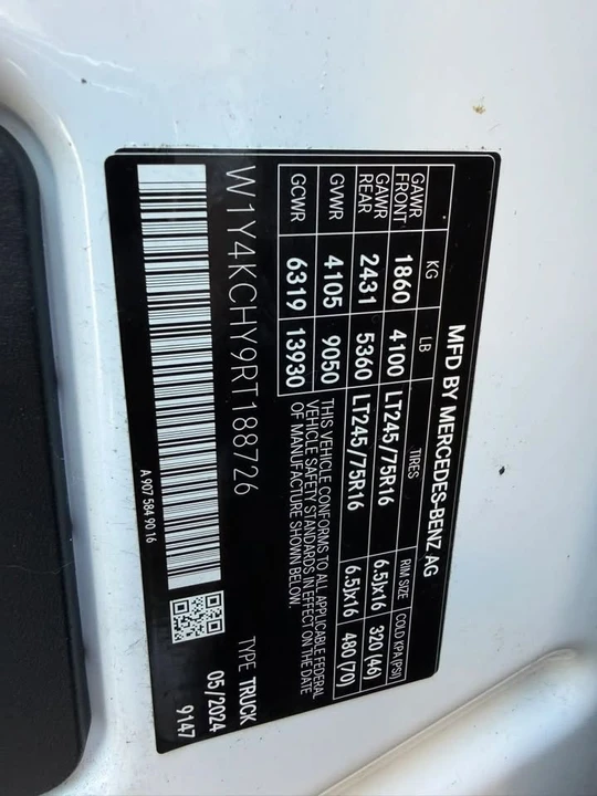 2024 Mercedes-Benz VS30 Sprinter - Image 17 of 17