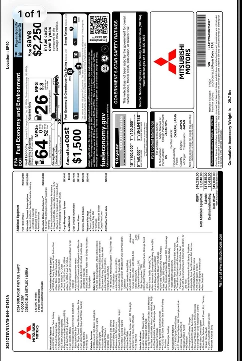 2024 Mitsubishi Outlander - Image 14 of 14