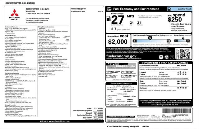 2024 Mitsubishi Outlander - Image 11 of 20