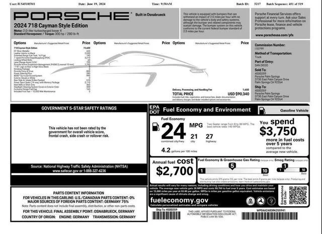2024 Porsche 718 Cayman - Image 8 of 20