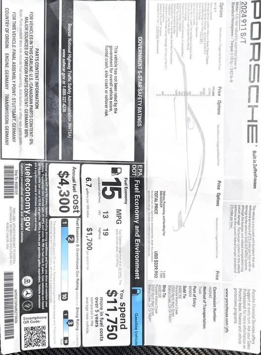 2024 Porsche 992 Carrera - Image 5 of 5