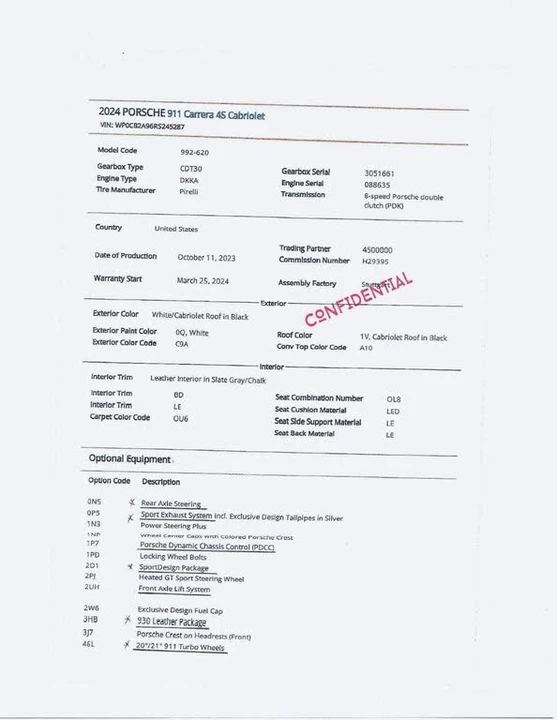 2024 Porsche 992 Carrera 4S - Image 13 of 25