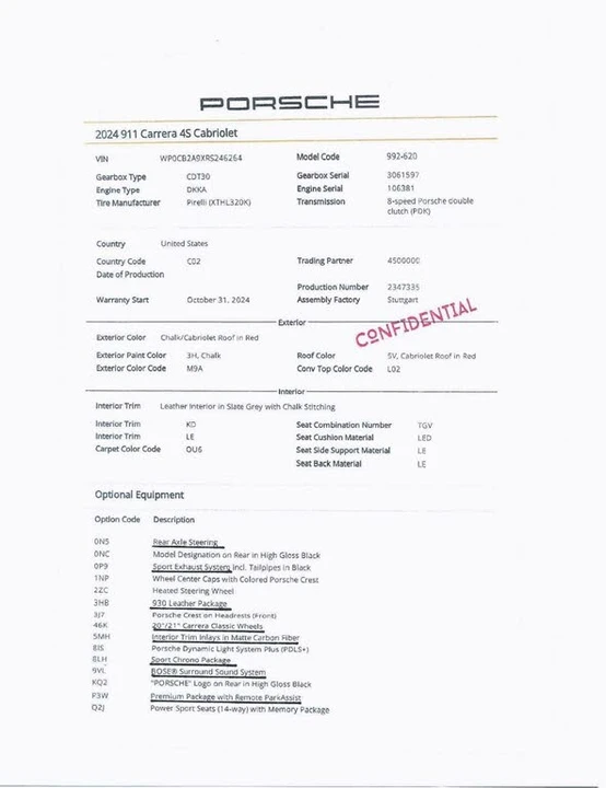 2024 Porsche 992 Carrera 4S - Image 22 of 31