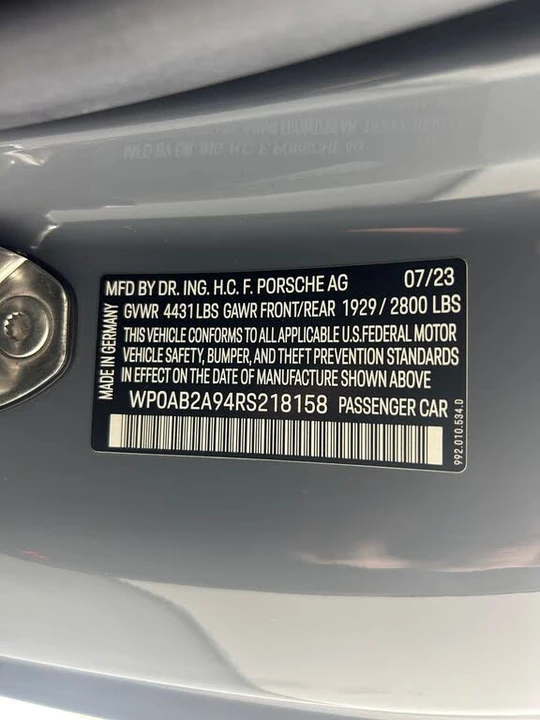 2024 Porsche 992 Carrera 4S - Image 31 of 31