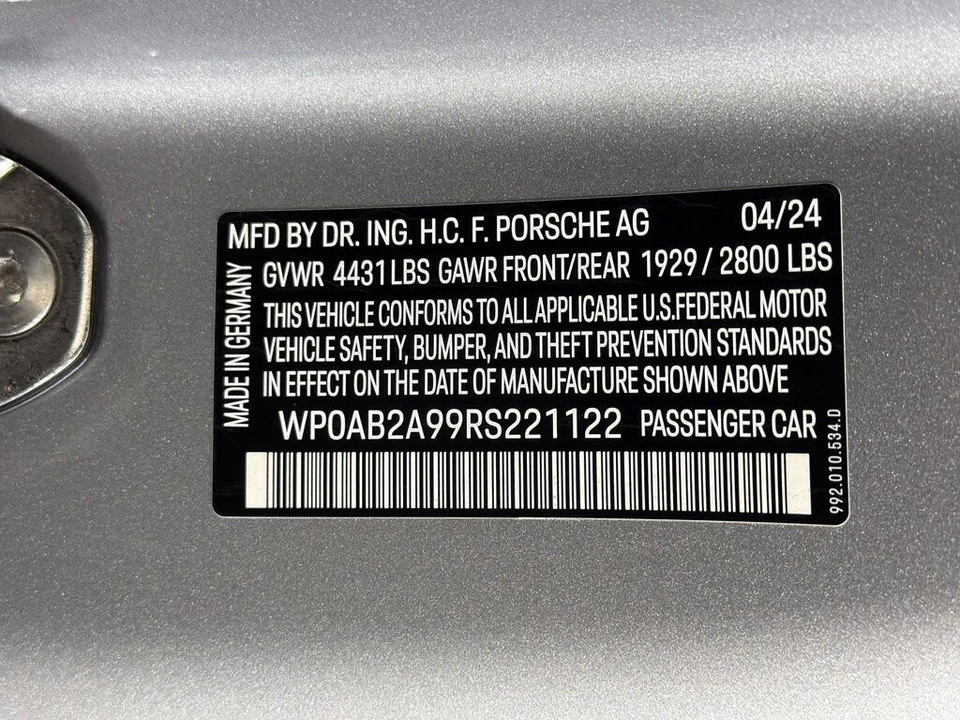 2024 Porsche 992 Carrera 4S - Image 24 of 29