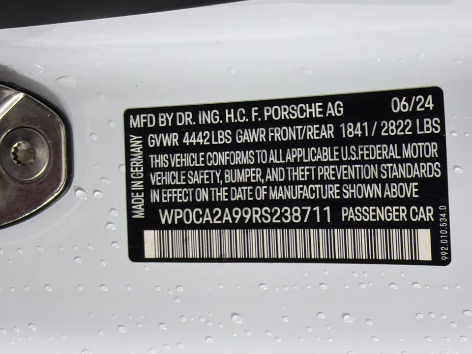 2024 Porsche 992 Carrera - Image 25 of 30