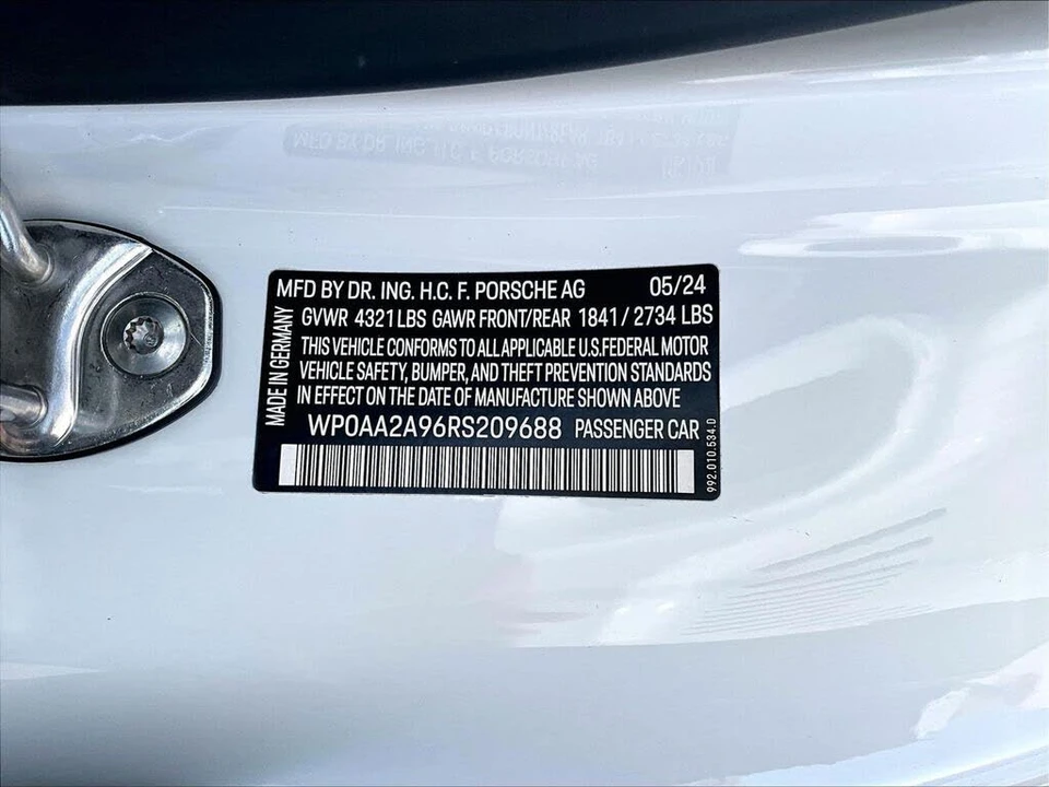 2024 Porsche 992 Carrera - Image 26 of 26