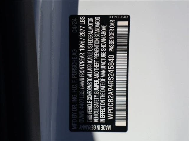 2024 Porsche 992 Carrera GTS - Image 28 of 28