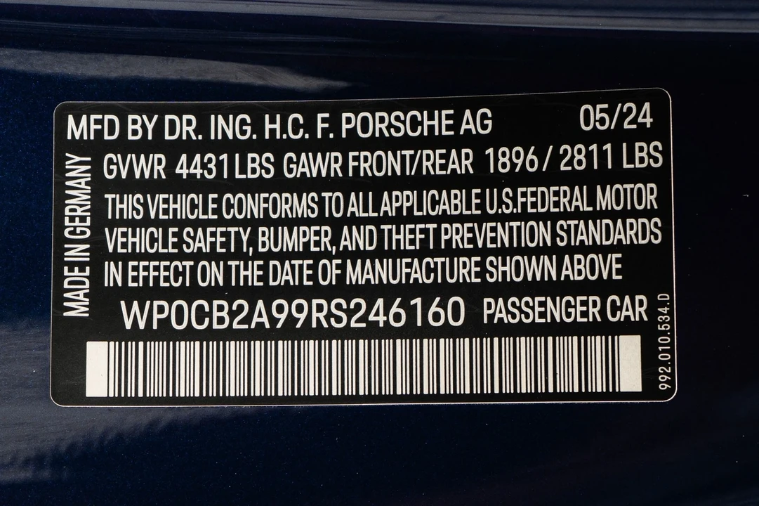 2024 Porsche 992 Carrera GTS - Image 20 of 21
