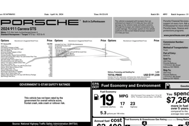 2024 Porsche 992 Carrera GTS - Image 8 of 8