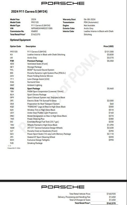 2024 Porsche 992 Carrera S - Image 9 of 31