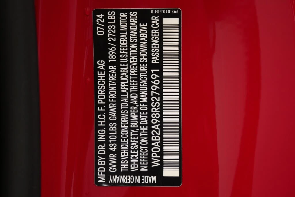 2024 Porsche 992 Carrera S - Image 19 of 31