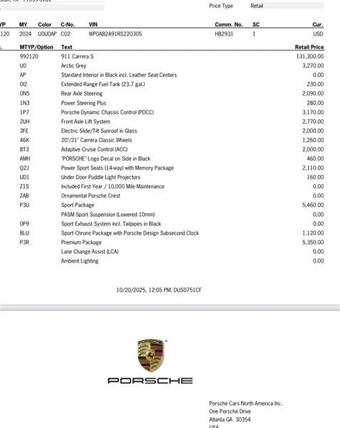 2024 Porsche 992 Carrera S - Image 5 of 31