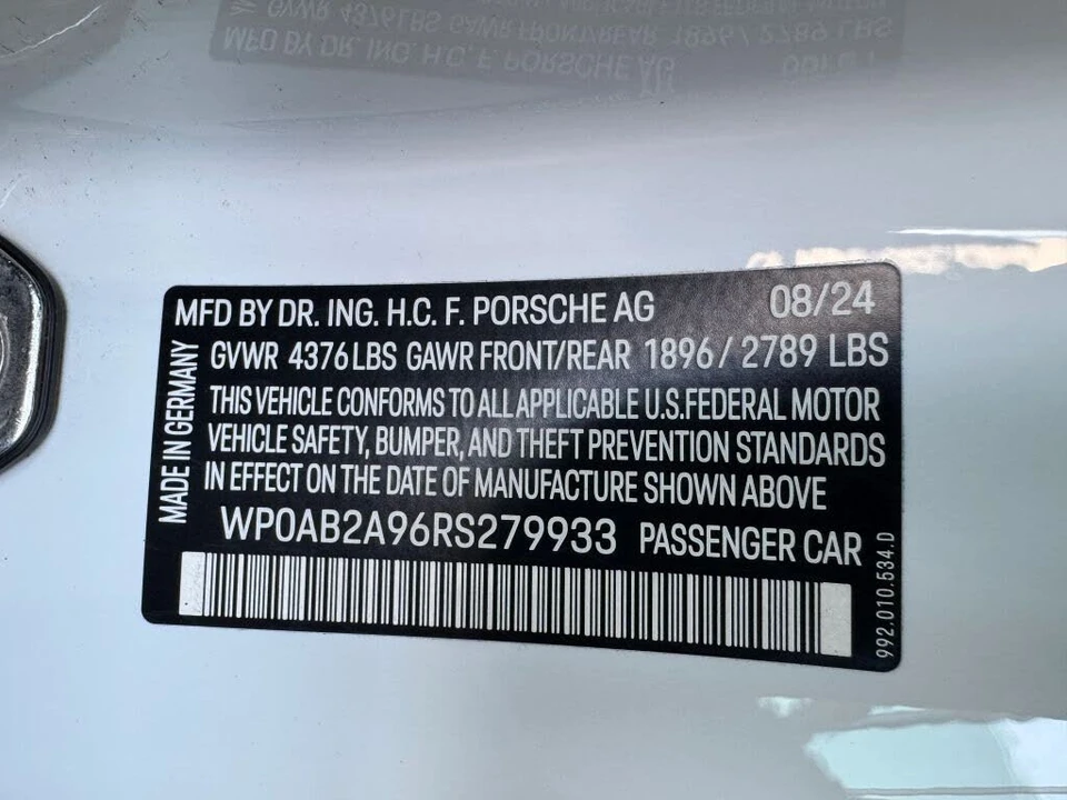 2024 Porsche 992 Carrera S - Image 29 of 29