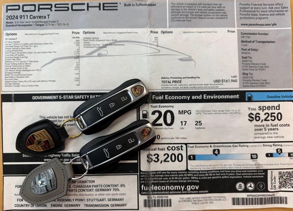 2024 Porsche 992 Carrera T - Image 8 of 10