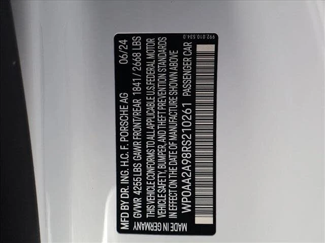 2024 Porsche 992 Carrera T - Image 25 of 25