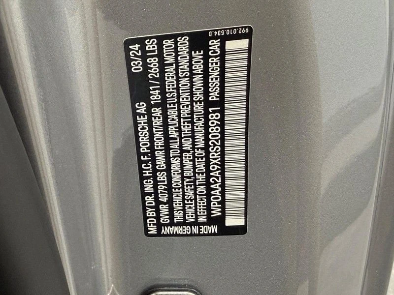 2024 Porsche 992 Carrera T - Image 25 of 25