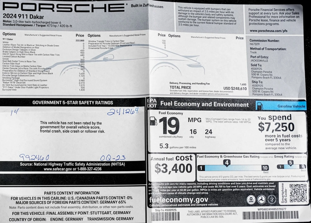 2024 Porsche 992 Dakar - Image 2 of 12