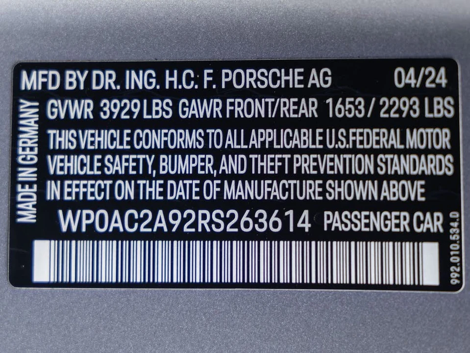 2024 Porsche 992 GT3 - Image 31 of 31