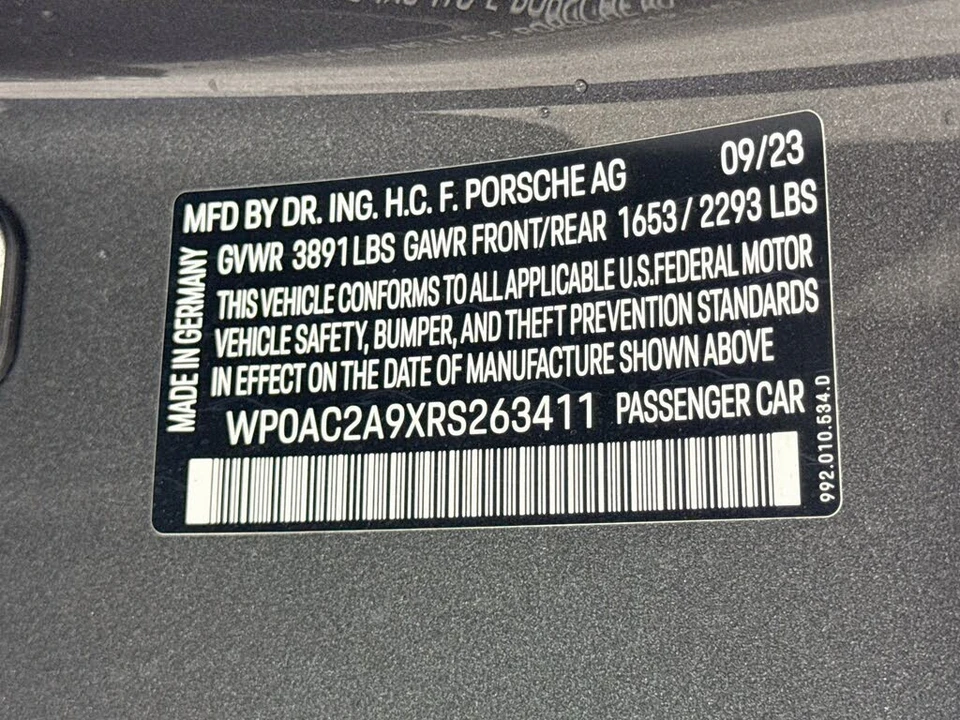 2024 Porsche 992 GT3 - Image 28 of 28