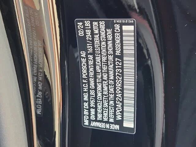2024 Porsche 992 GT3 RS - Image 30 of 30