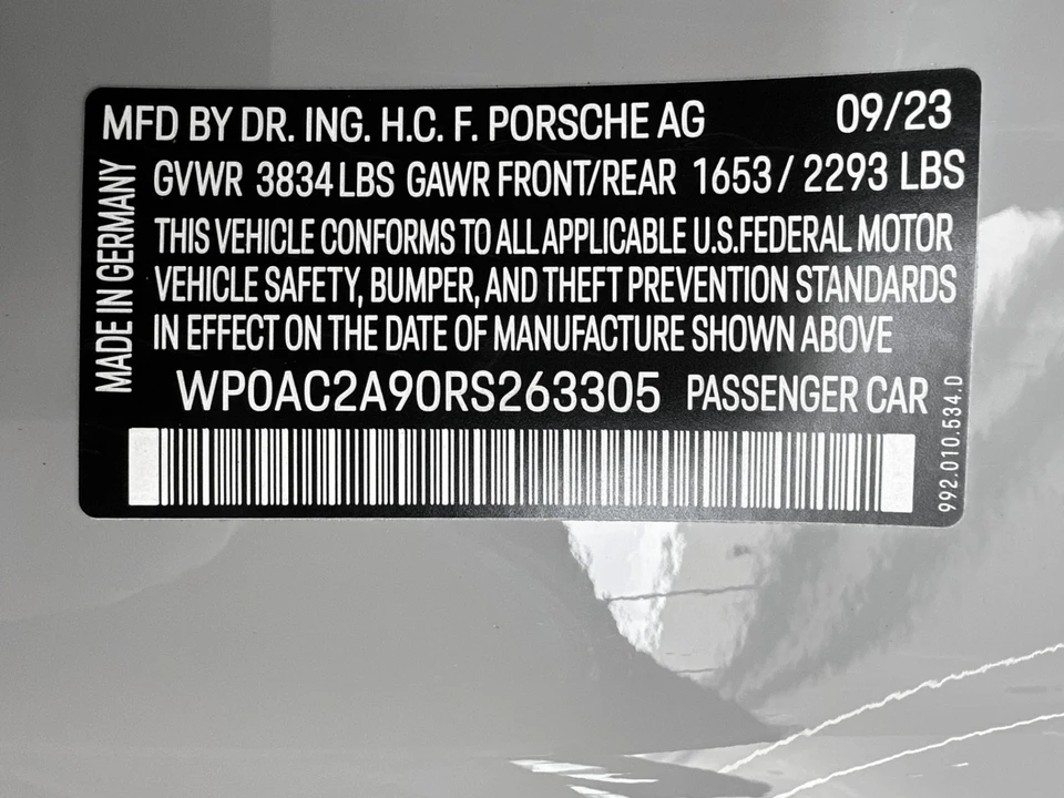 2024 Porsche 992 GT3 - Image 18 of 21