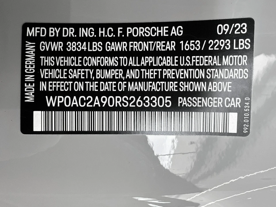 2024 Porsche 992 GT3 - Image 18 of 21