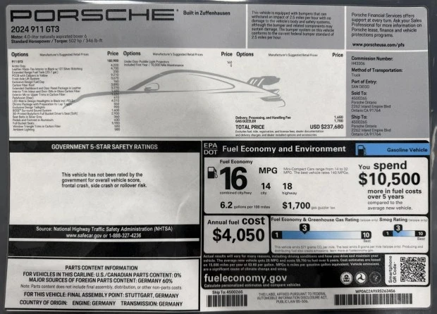 2024 Porsche 992 GT3 - Image 8 of 8