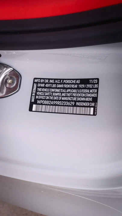 2024 Porsche 992 Targa 4 & 4S - Image 13 of 13